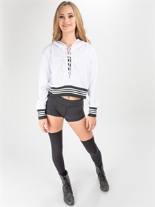 Cropped Front Lace Up Jersey