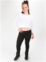 Cropped Banded Long Sleeve Top